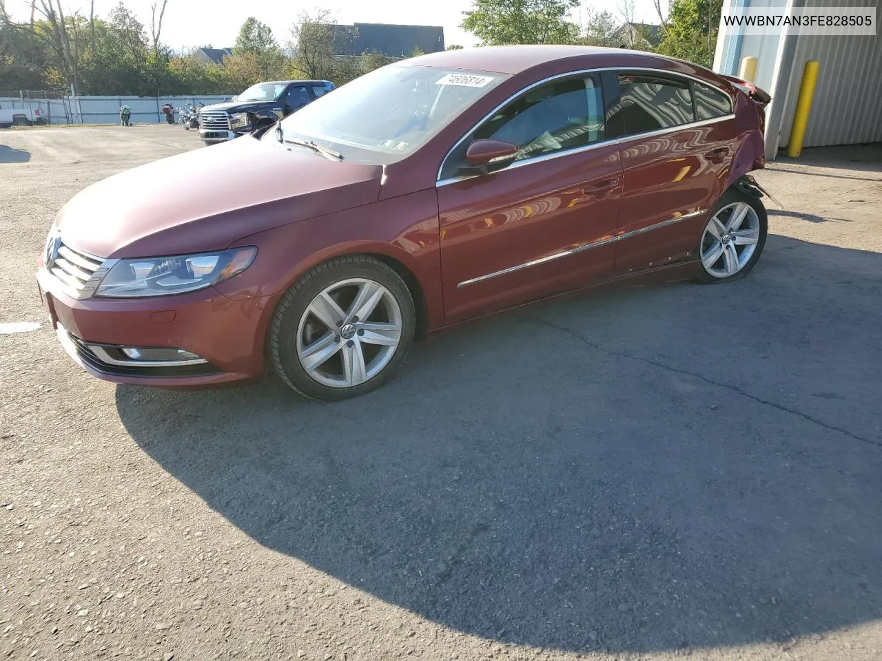 2015 Volkswagen Cc Sport VIN: WVWBN7AN3FE828505 Lot: 74606814