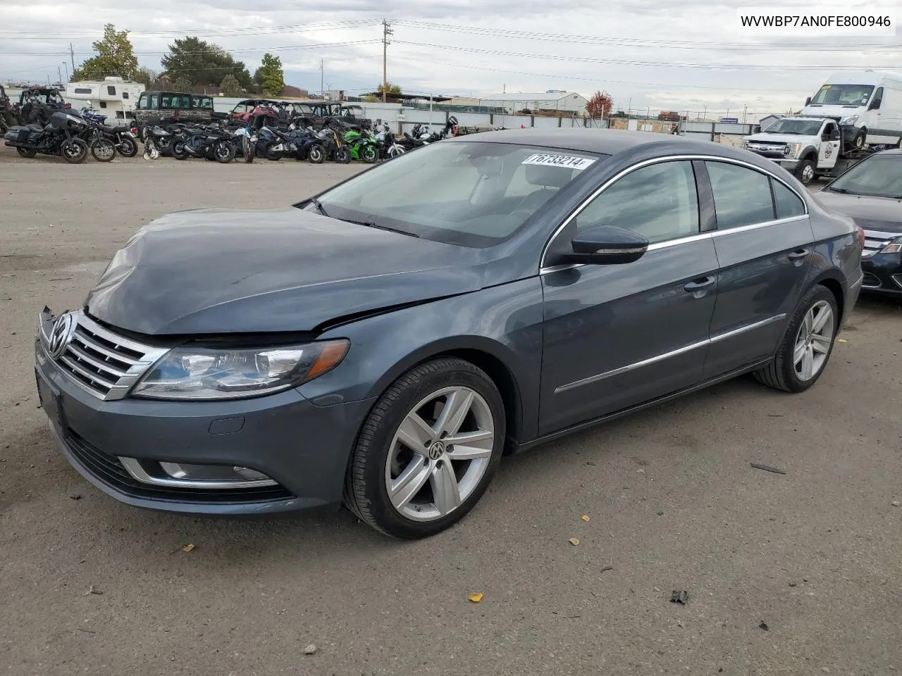 2015 Volkswagen Cc Sport VIN: WVWBP7AN0FE800946 Lot: 76733214