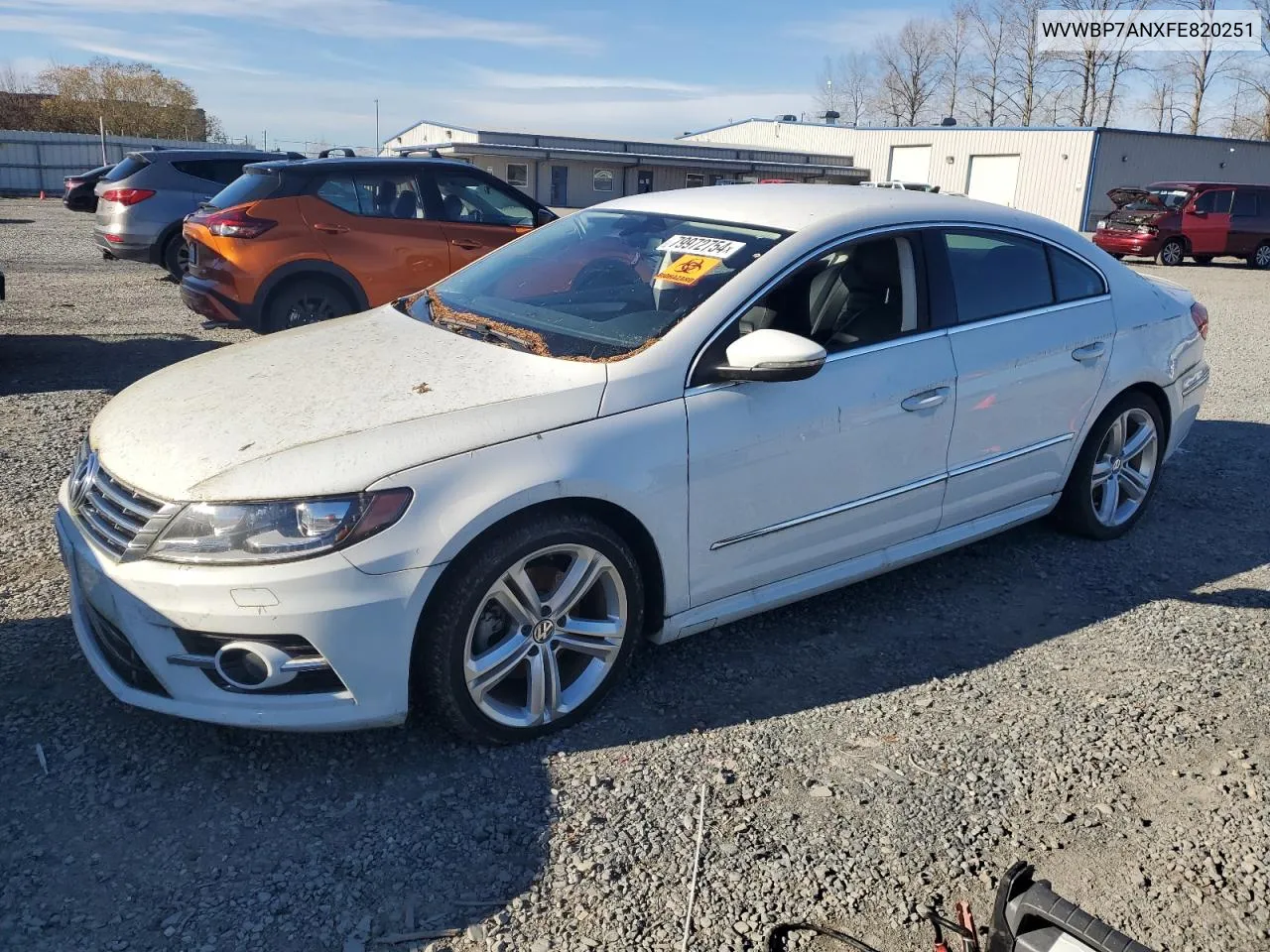 2015 Volkswagen Cc Sport VIN: WVWBP7ANXFE820251 Lot: 79972754