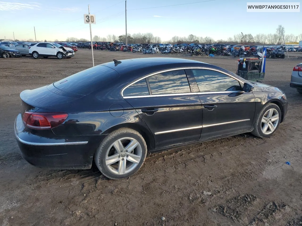 2016 Volkswagen Cc Base VIN: WVWBP7AN9GE501117 Lot: 79636404