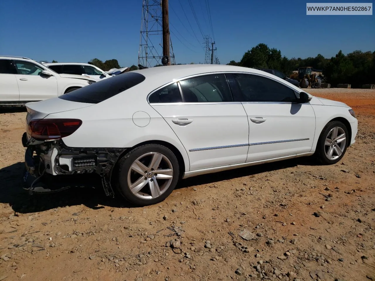 2017 Volkswagen Cc Sport VIN: WVWKP7AN0HE502867 Lot: 75161874