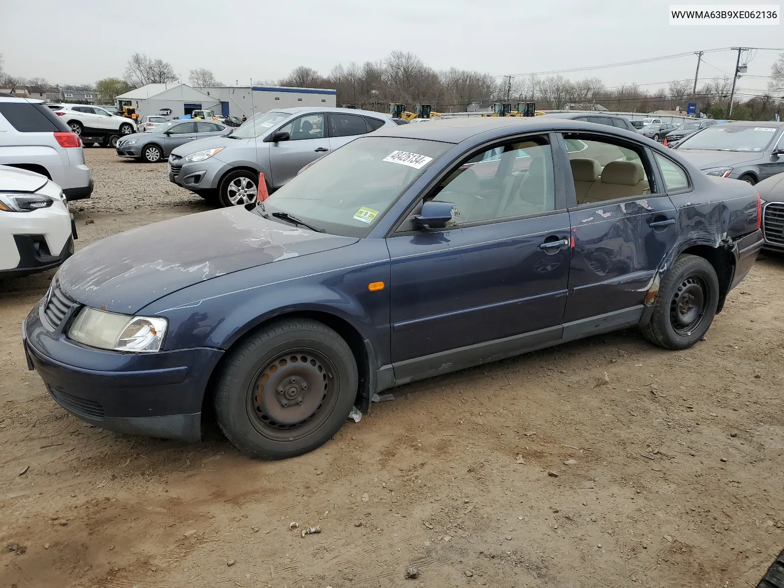 1999 Volkswagen Passat Gls VIN: WVWMA63B9XE062136 Lot: 54494014