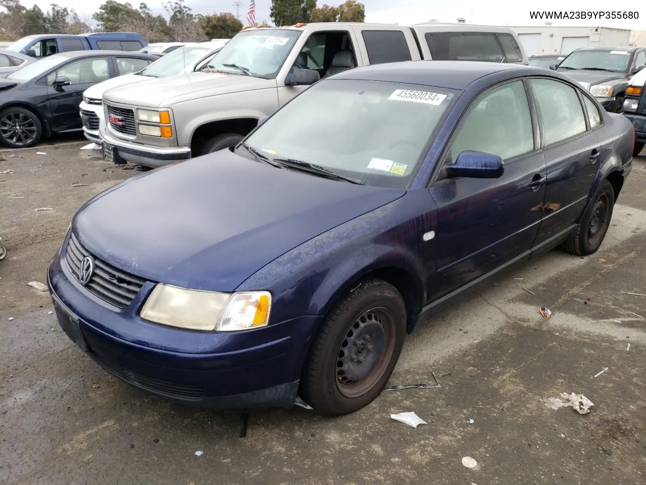 2000 Volkswagen Passat Gls VIN: WVWMA23B9YP355680 Lot: 45560034