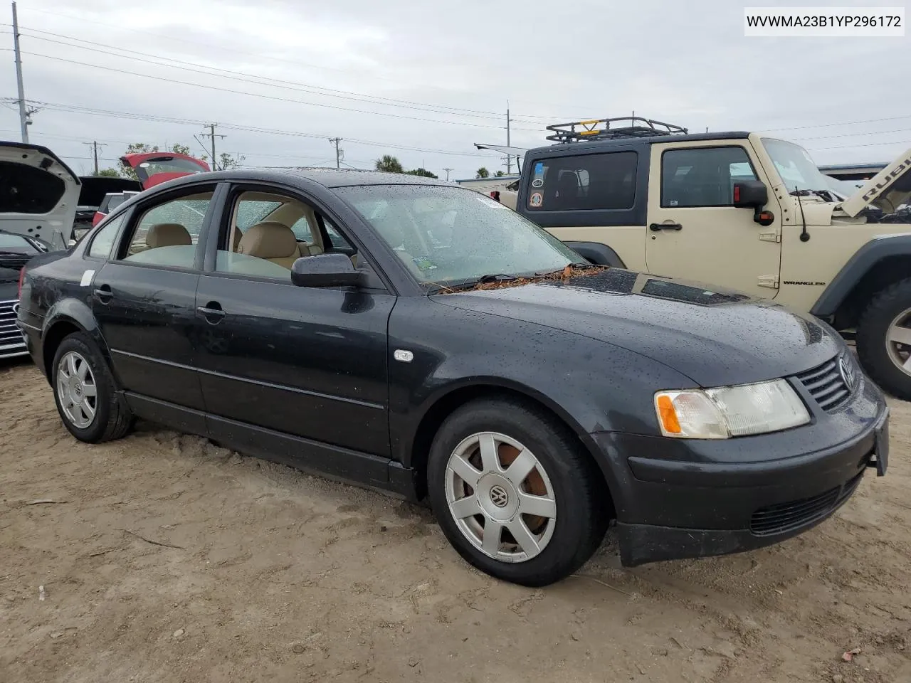 2000 Volkswagen Passat Gls VIN: WVWMA23B1YP296172 Lot: 74037014