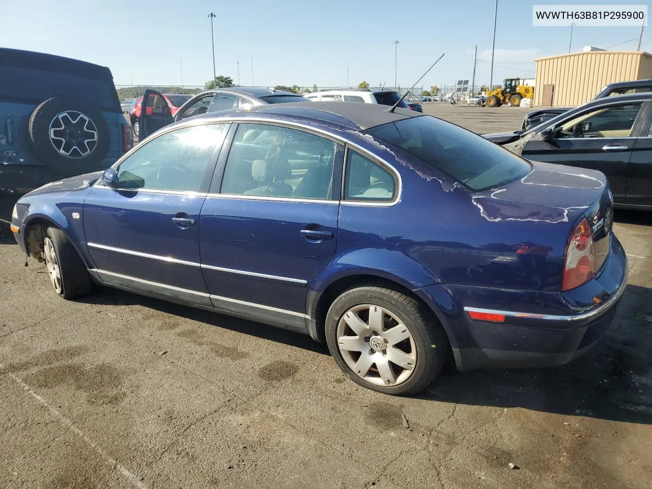 2001 Volkswagen Passat Glx 4Motion VIN: WVWTH63B81P295900 Lot: 70664544