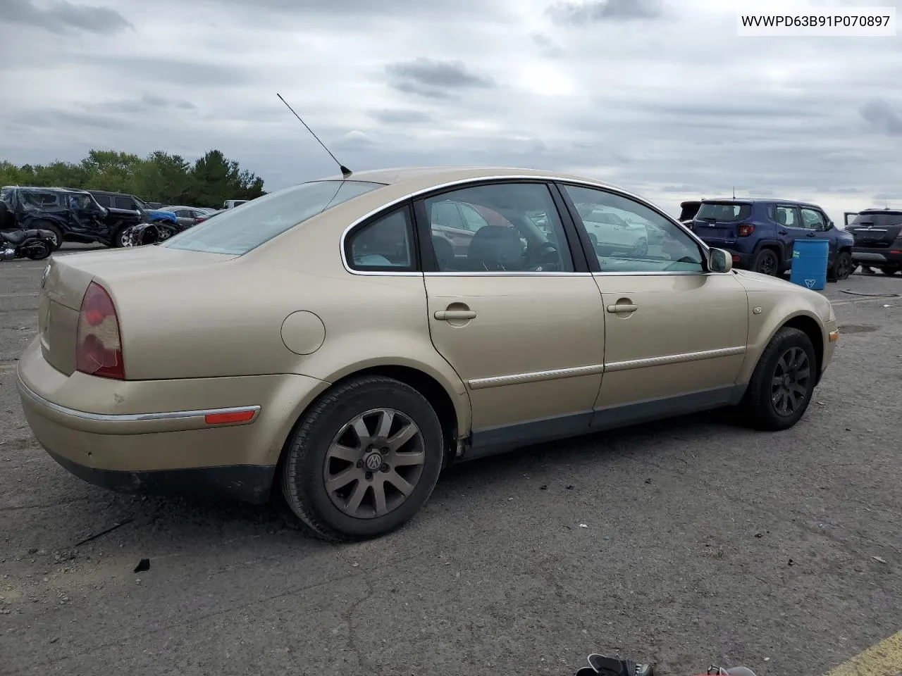 2001 Volkswagen Passat Gls VIN: WVWPD63B91P070897 Lot: 74171804