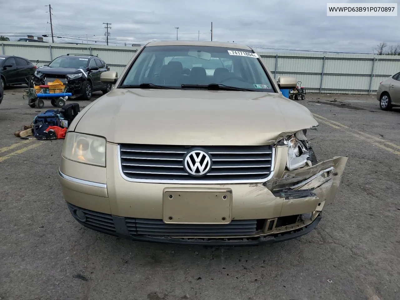 2001 Volkswagen Passat Gls VIN: WVWPD63B91P070897 Lot: 74171804