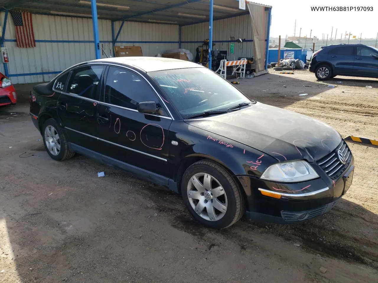 2001 Volkswagen Passat Glx 4Motion VIN: WVWTH63B81P197093 Lot: 77872324