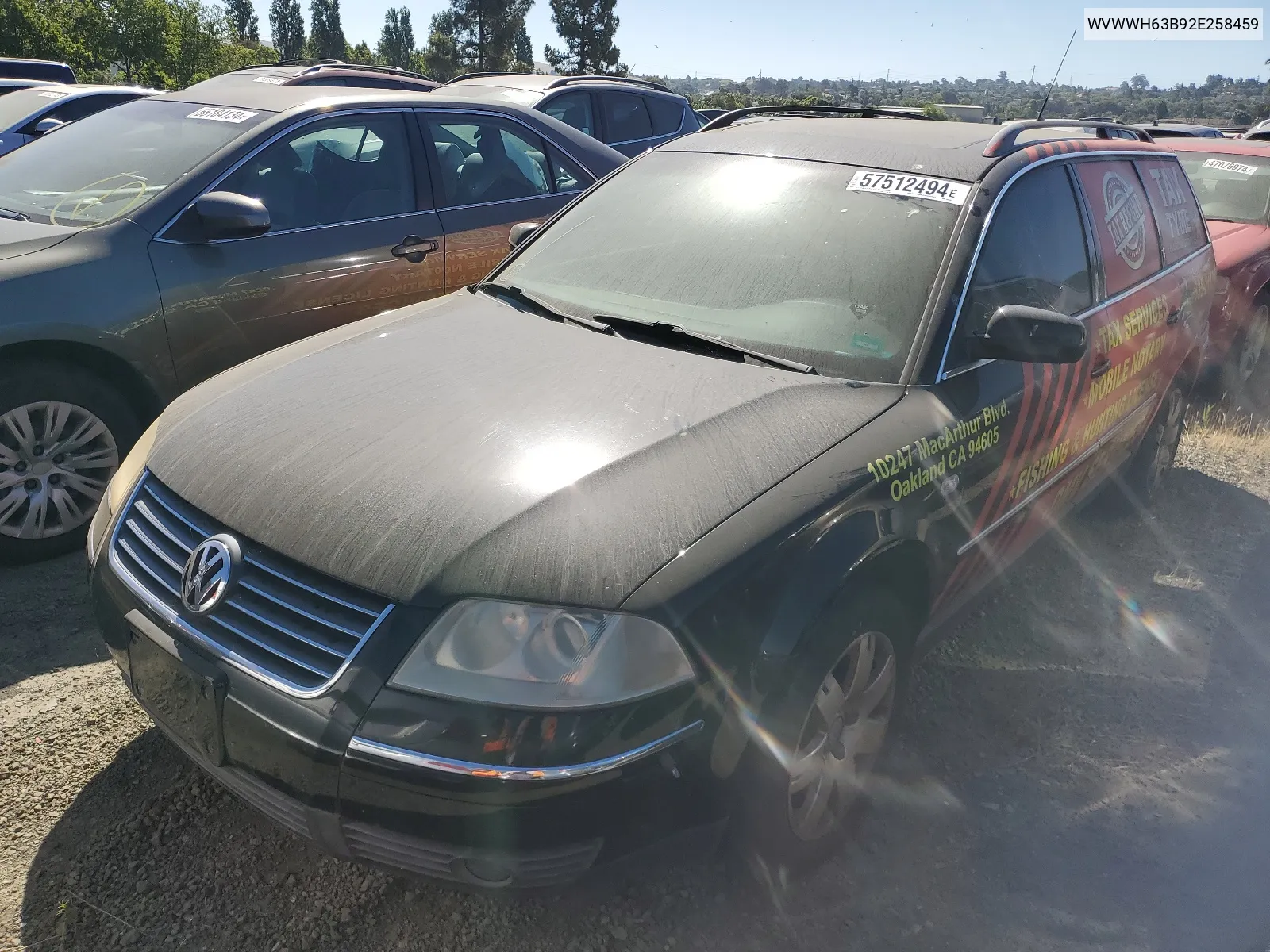 2002 Volkswagen Passat Glx VIN: WVWWH63B92E258459 Lot: 57512494