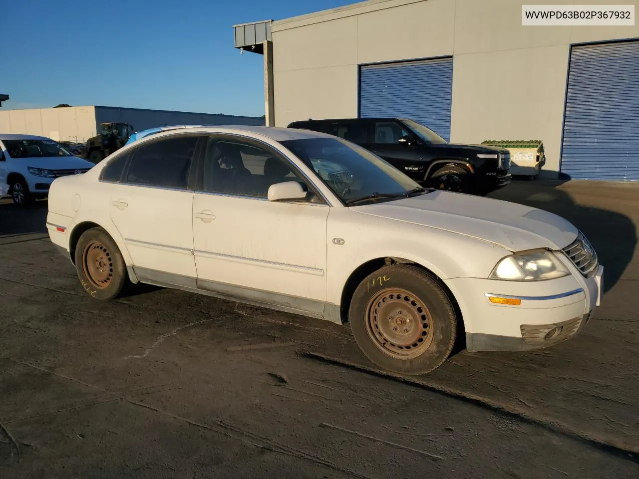 2002 Volkswagen Passat Gls VIN: WVWPD63B02P367932 Lot: 79568174