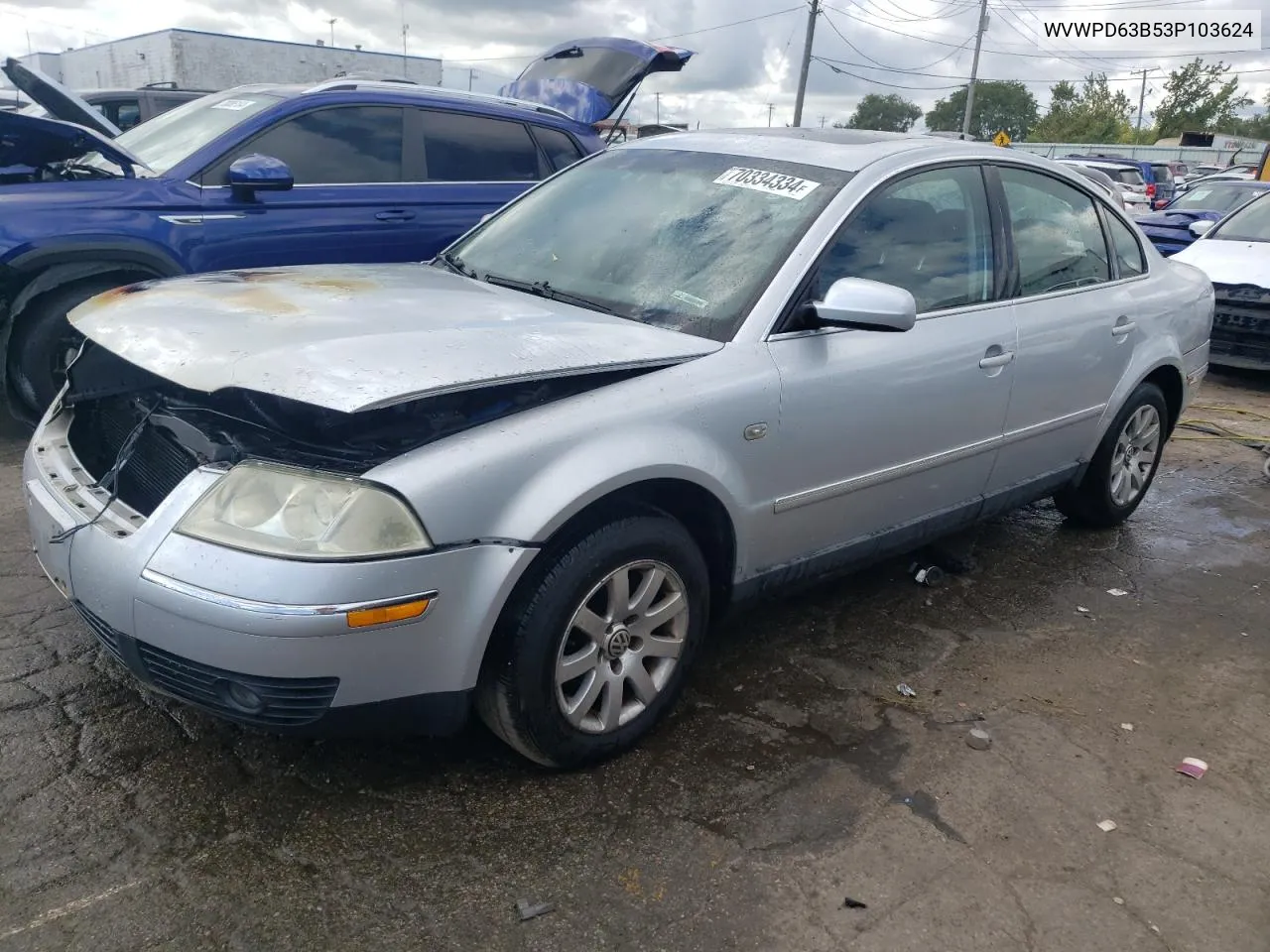 2003 Volkswagen Passat Gls VIN: WVWPD63B53P103624 Lot: 70334334