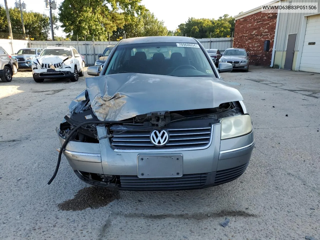 2003 Volkswagen Passat Gl VIN: WVWMD63B83P051506 Lot: 70968654