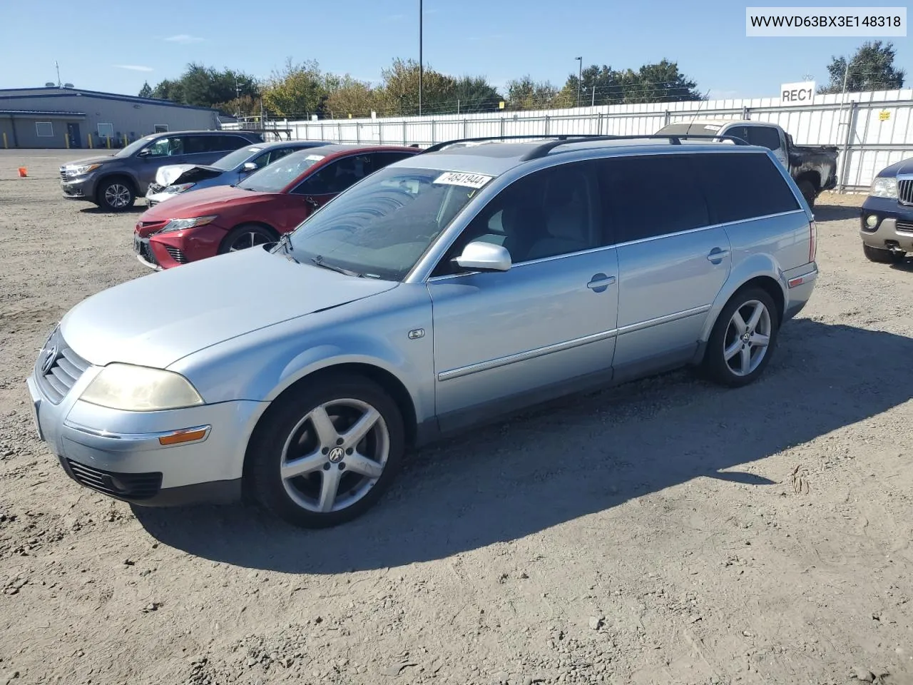 2003 Volkswagen Passat Gls VIN: WVWVD63BX3E148318 Lot: 74841944