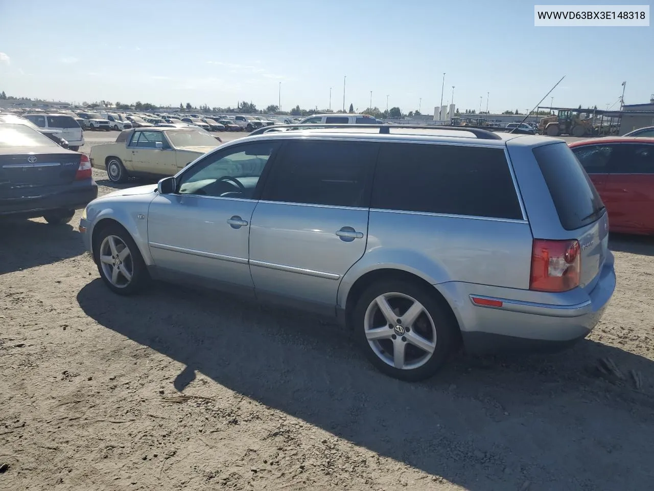 2003 Volkswagen Passat Gls VIN: WVWVD63BX3E148318 Lot: 74841944