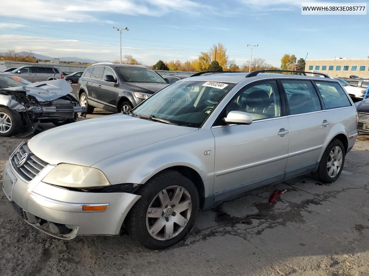 2003 Volkswagen Passat Glx VIN: WVWWH63BX3E085777 Lot: 78953244