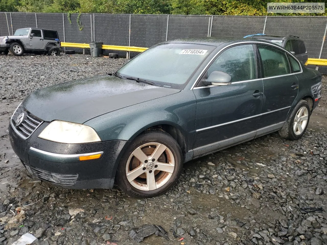 2004 Volkswagen Passat Glx VIN: WVWRH63B44P205575 Lot: 71710354