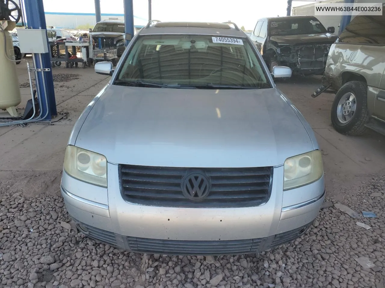 2004 Volkswagen Passat Glx VIN: WVWWH63B44E003236 Lot: 74055394