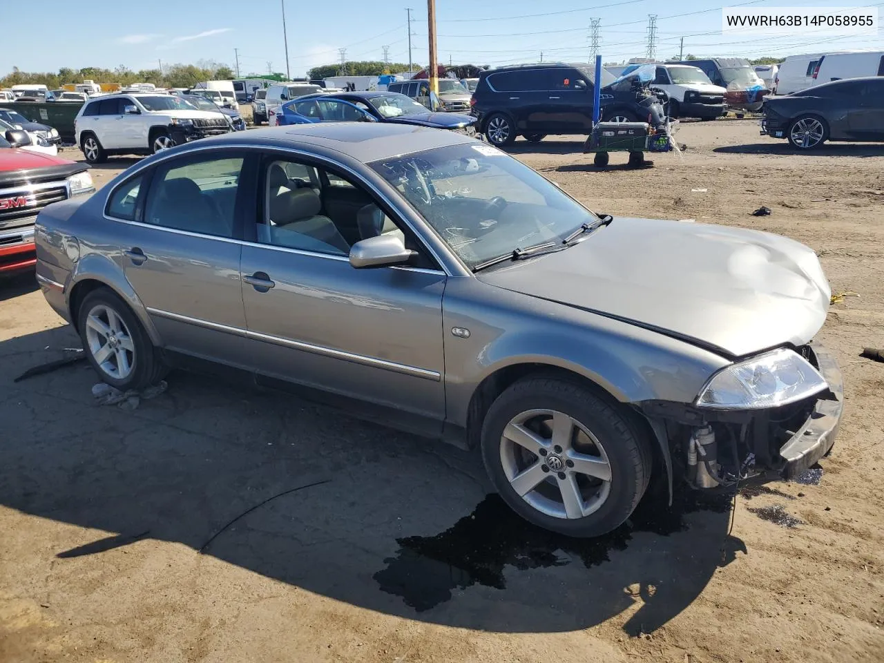 2004 Volkswagen Passat Glx VIN: WVWRH63B14P058955 Lot: 75076284