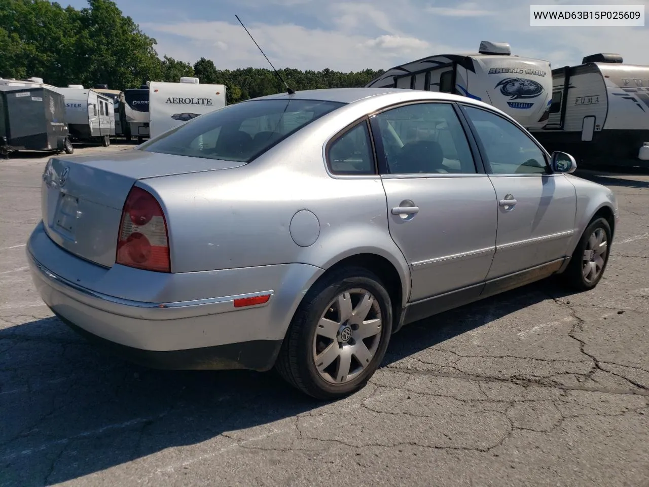 WVWAD63B15P025609 2005 Volkswagen Passat Gls