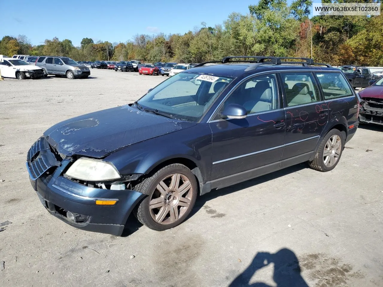 2005 Volkswagen Passat Glx 4Motion VIN: WVWYU63BX5E102360 Lot: 74387894