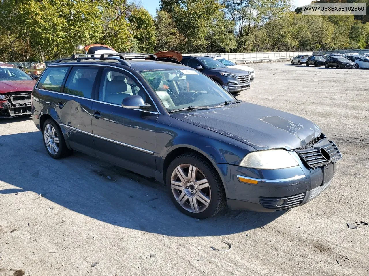 2005 Volkswagen Passat Glx 4Motion VIN: WVWYU63BX5E102360 Lot: 74387894