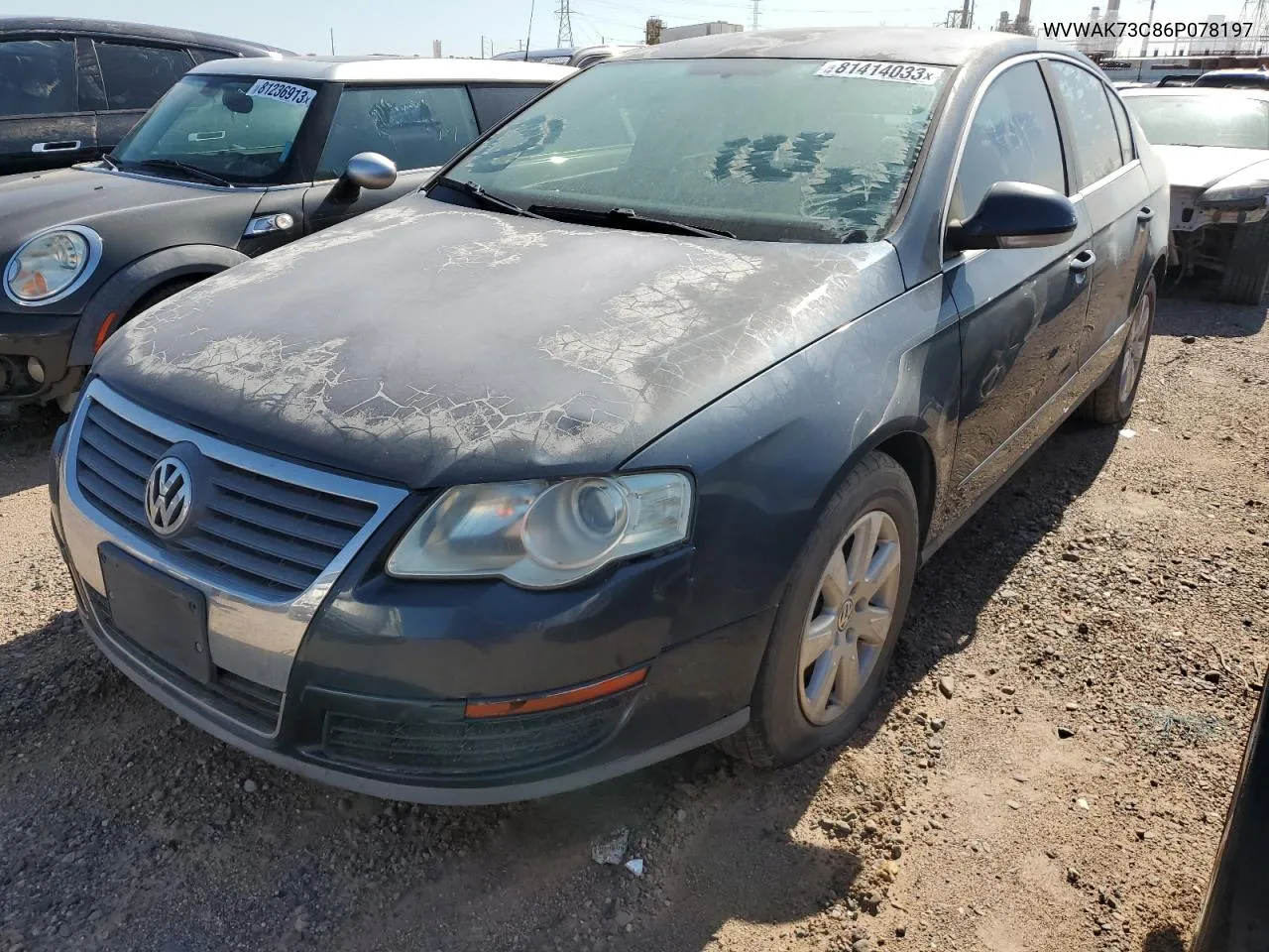 WVWAK73C86P078197 2006 Volkswagen Passat 2.0T