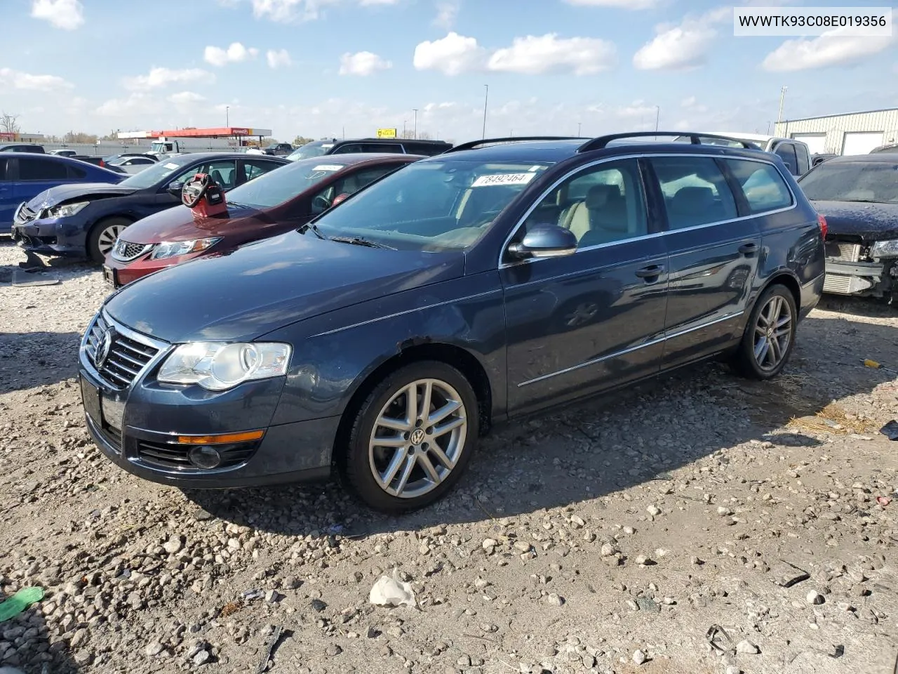 WVWTK93C08E019356 2008 Volkswagen Passat Wagon Lux