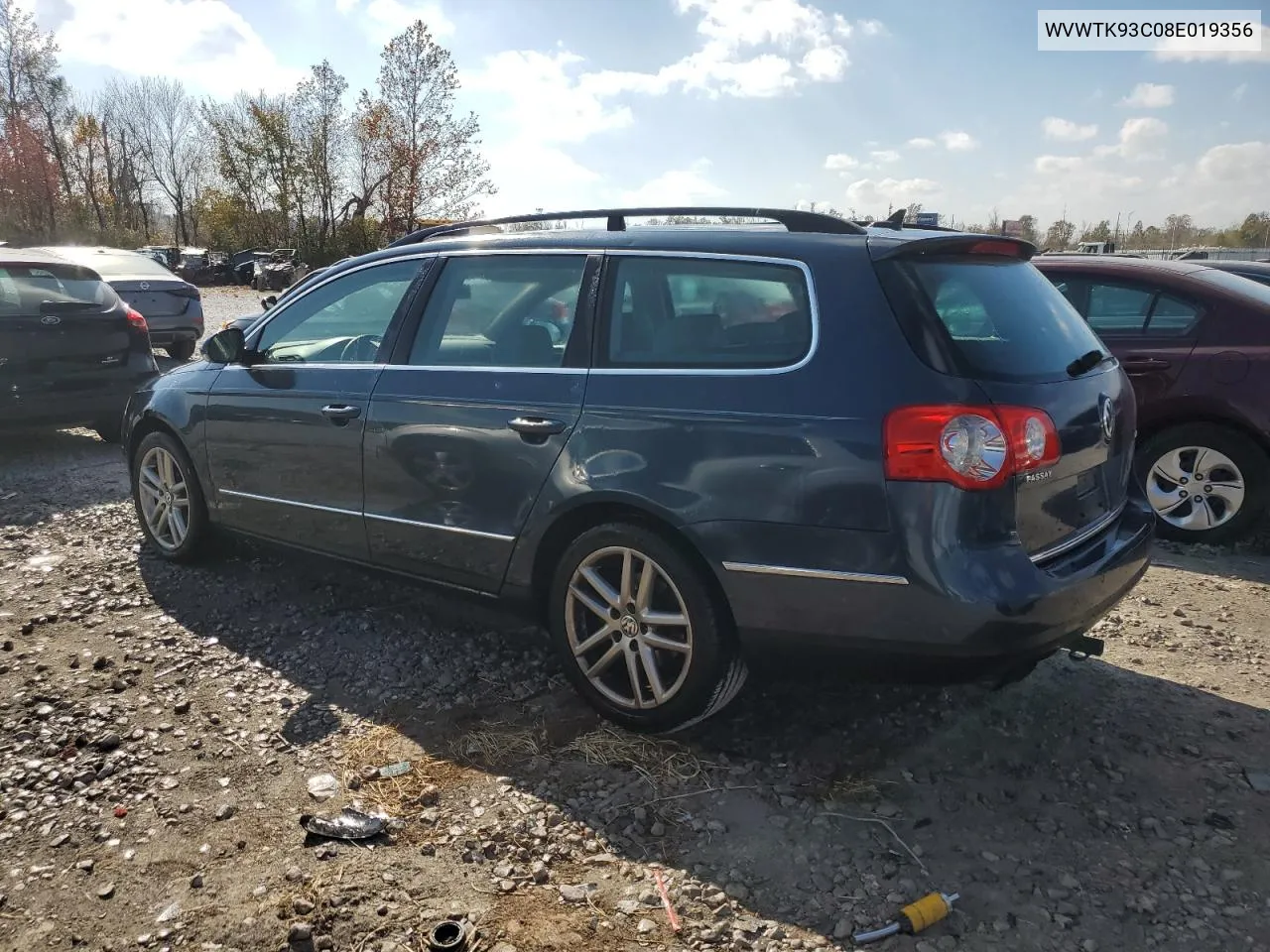 2008 Volkswagen Passat Wagon Lux VIN: WVWTK93C08E019356 Lot: 78492464