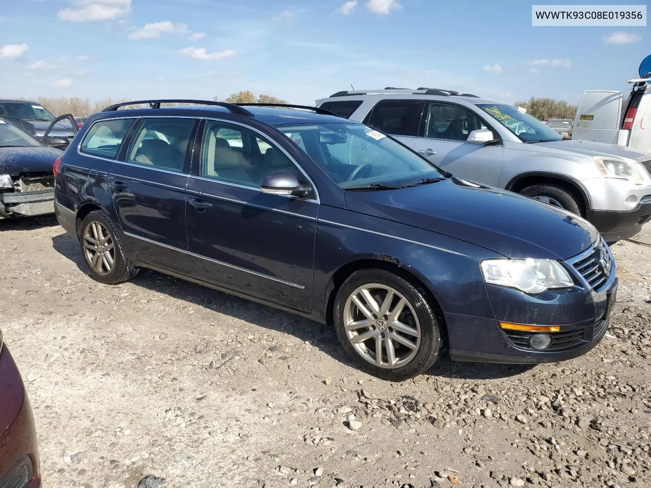 WVWTK93C08E019356 2008 Volkswagen Passat Wagon Lux