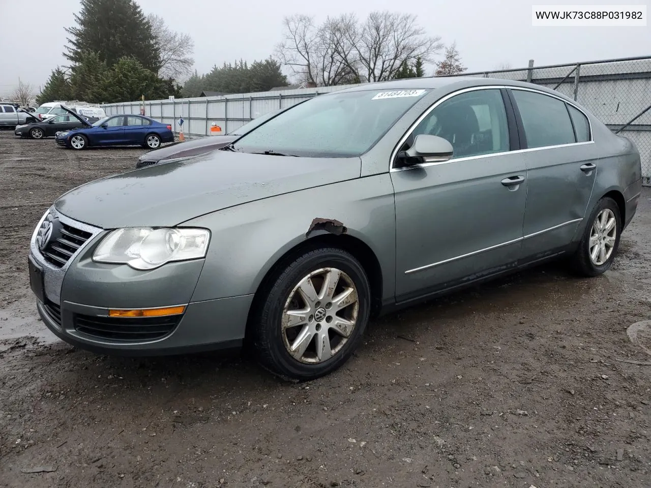 2008 Volkswagen Passat Turbo VIN: WVWJK73C88P031982 Lot: 81484703