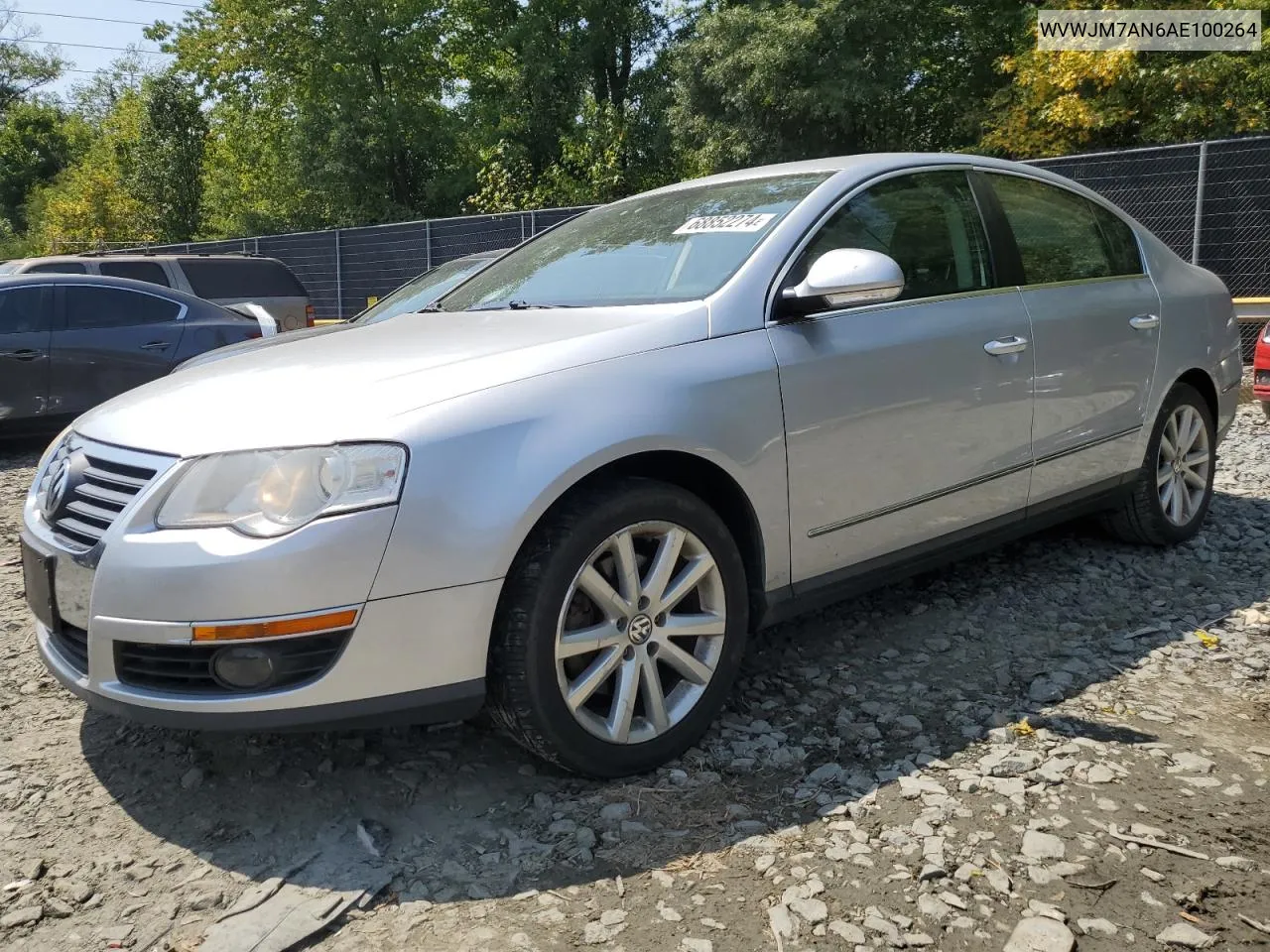 2010 Volkswagen Passat Komfort VIN: WVWJM7AN6AE100264 Lot: 68852274