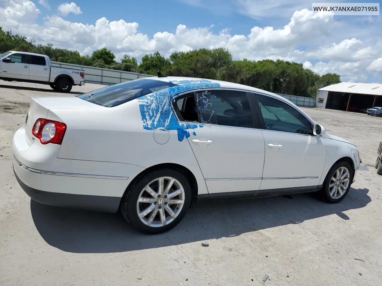 2010 Volkswagen Passat Komfort VIN: WVWJK7ANXAE071955 Lot: 69953424