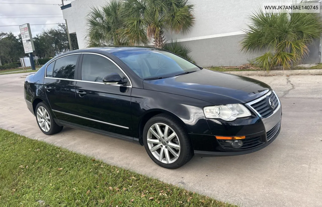 2010 Volkswagen Passat Komfort VIN: WVWJK7AN5AE140745 Lot: 77474744