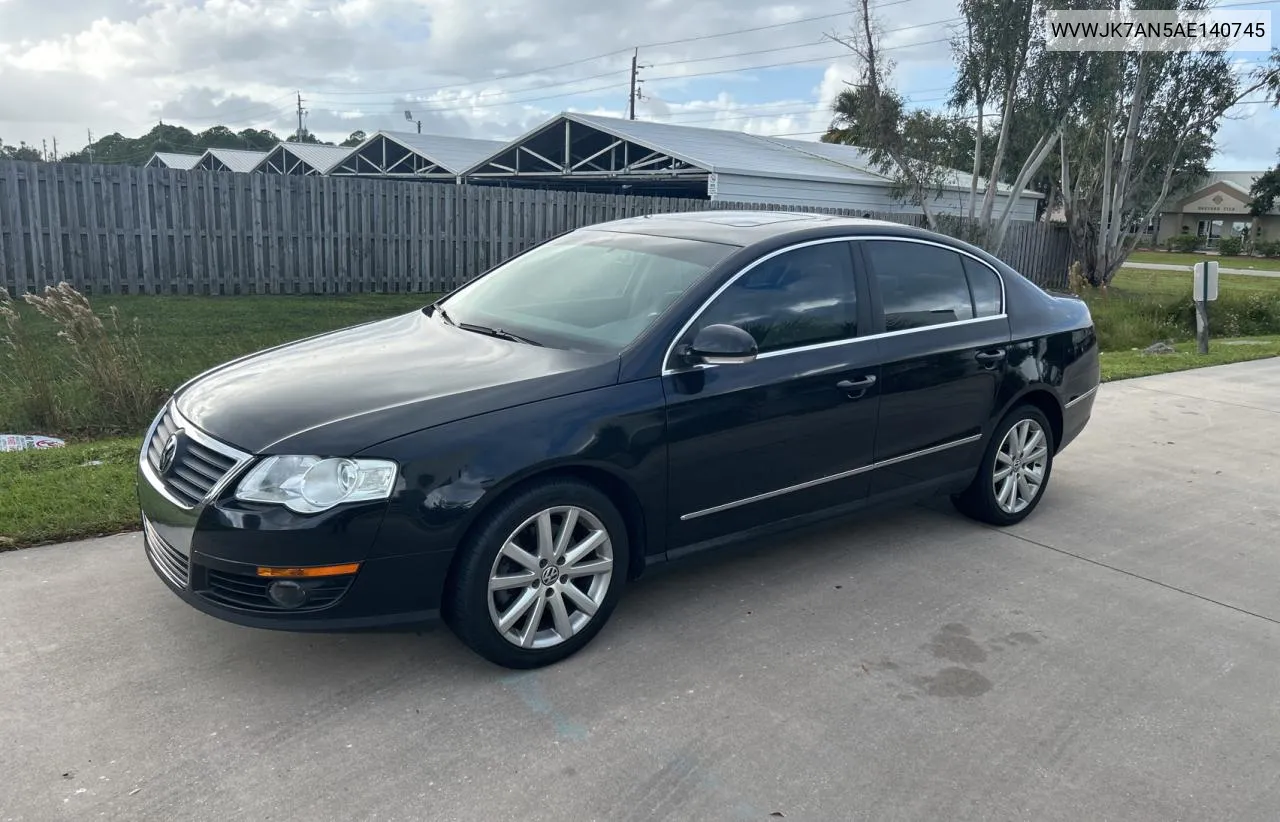 2010 Volkswagen Passat Komfort VIN: WVWJK7AN5AE140745 Lot: 77474744