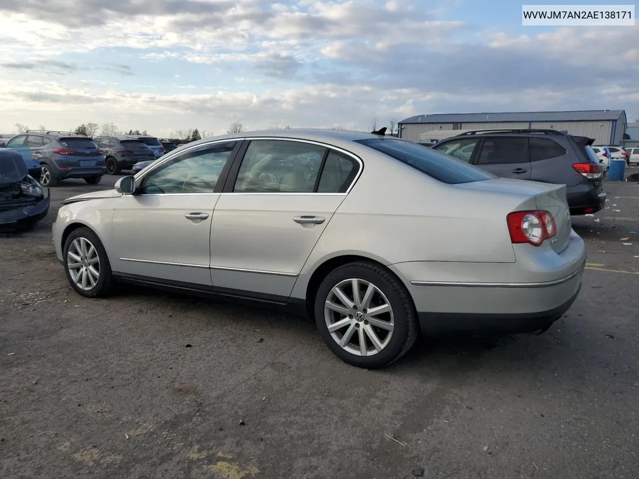 2010 Volkswagen Passat Komfort VIN: WVWJM7AN2AE138171 Lot: 77907694