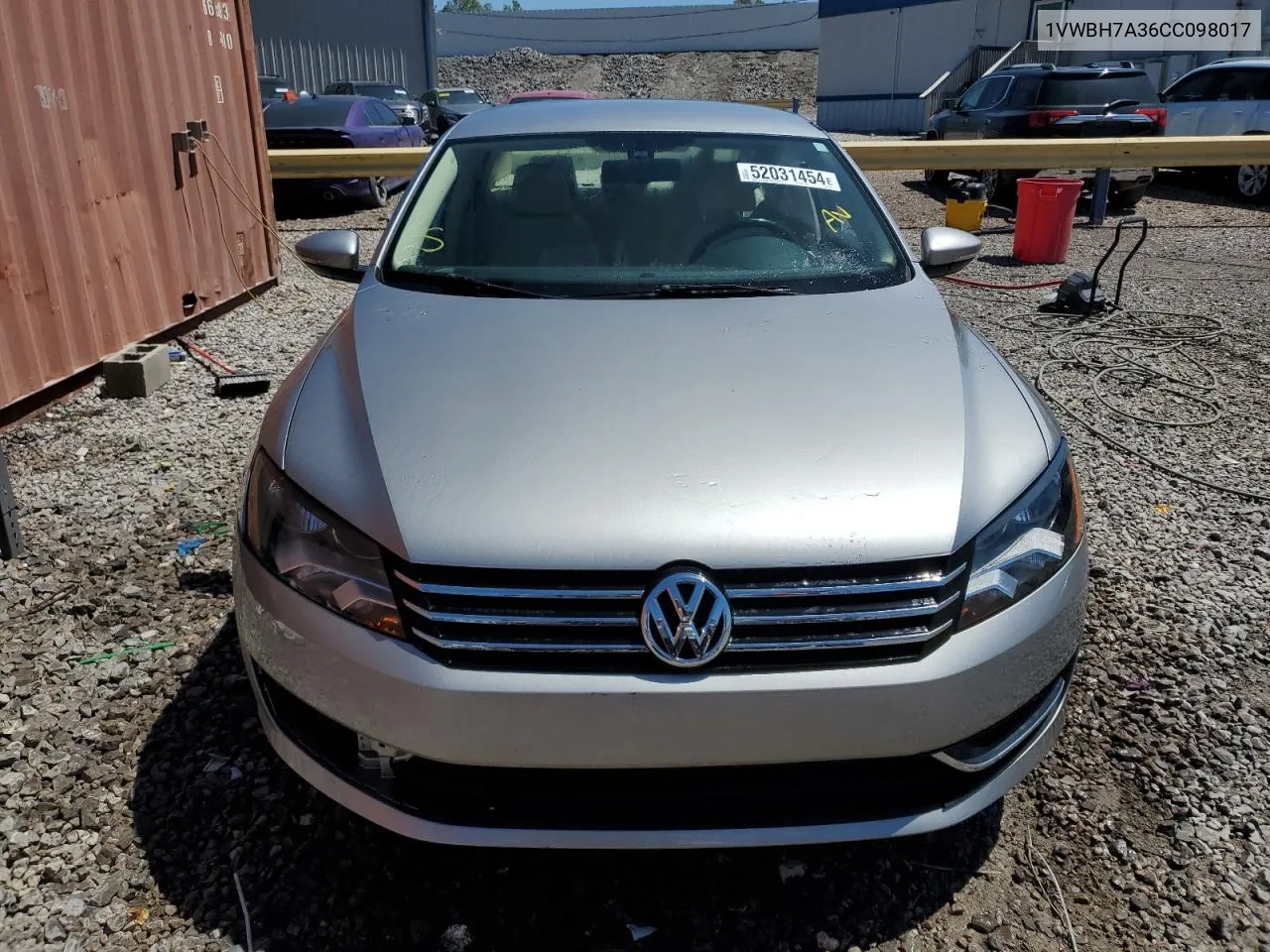 1VWBH7A36CC098017 2012 Volkswagen Passat Se