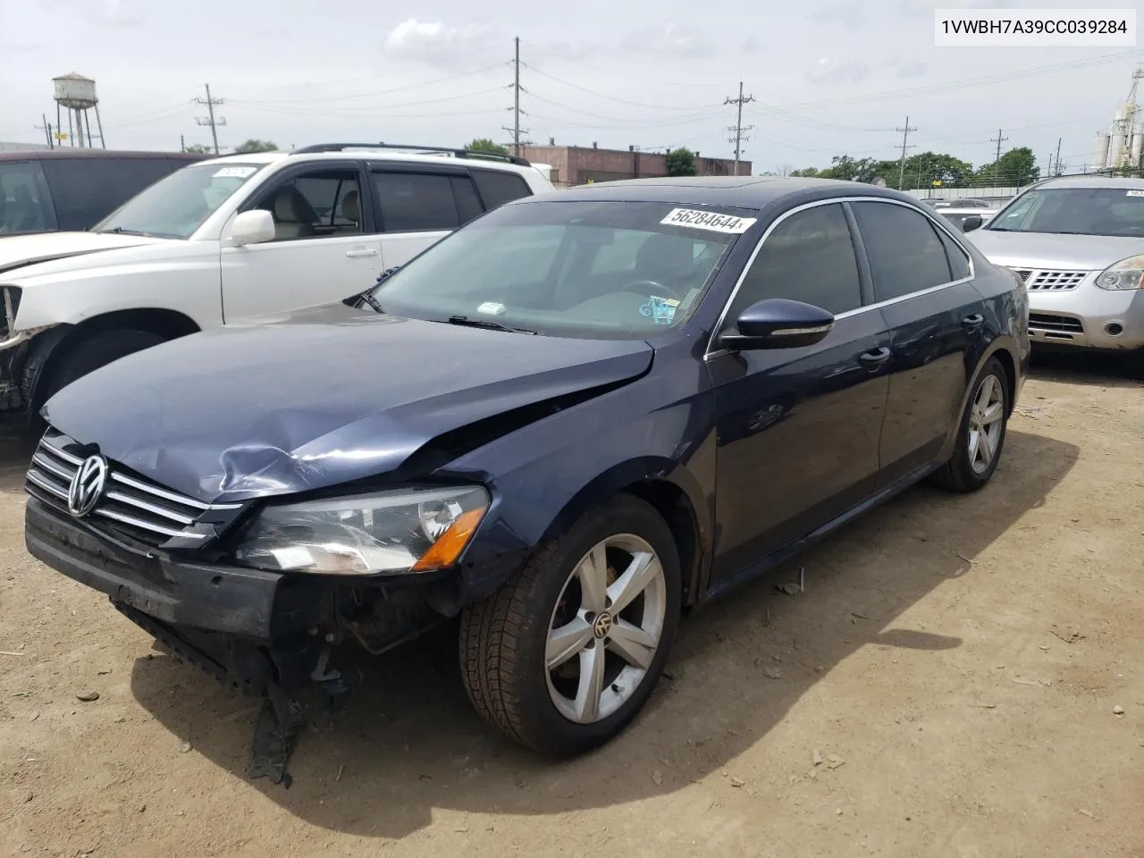 2012 Volkswagen Passat Se VIN: 1VWBH7A39CC039284 Lot: 56284644