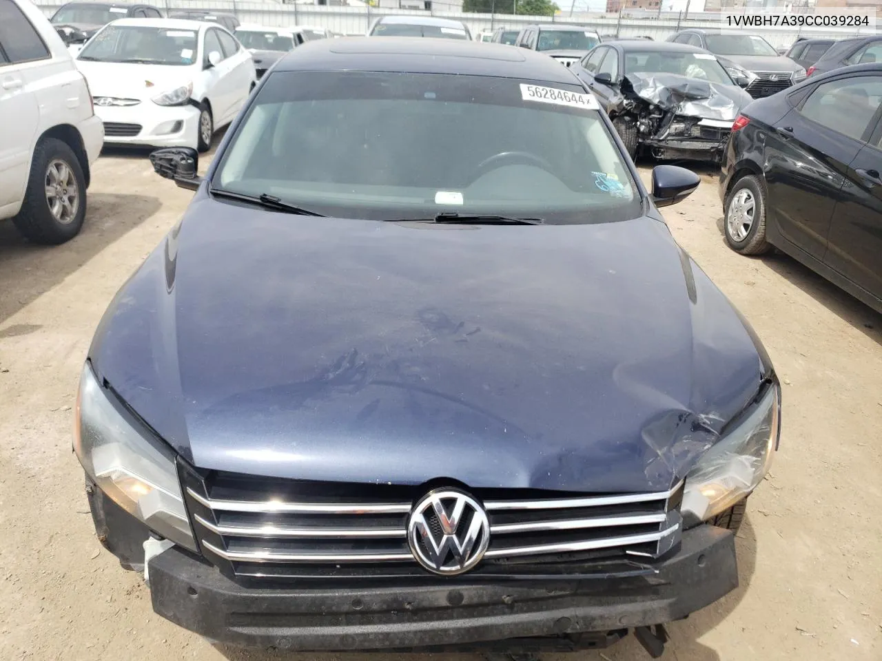 2012 Volkswagen Passat Se VIN: 1VWBH7A39CC039284 Lot: 56284644