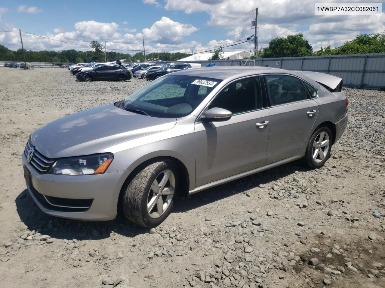 2012 Volkswagen Passat Se VIN: 1VWBP7A32CC082061 Lot: 56850834