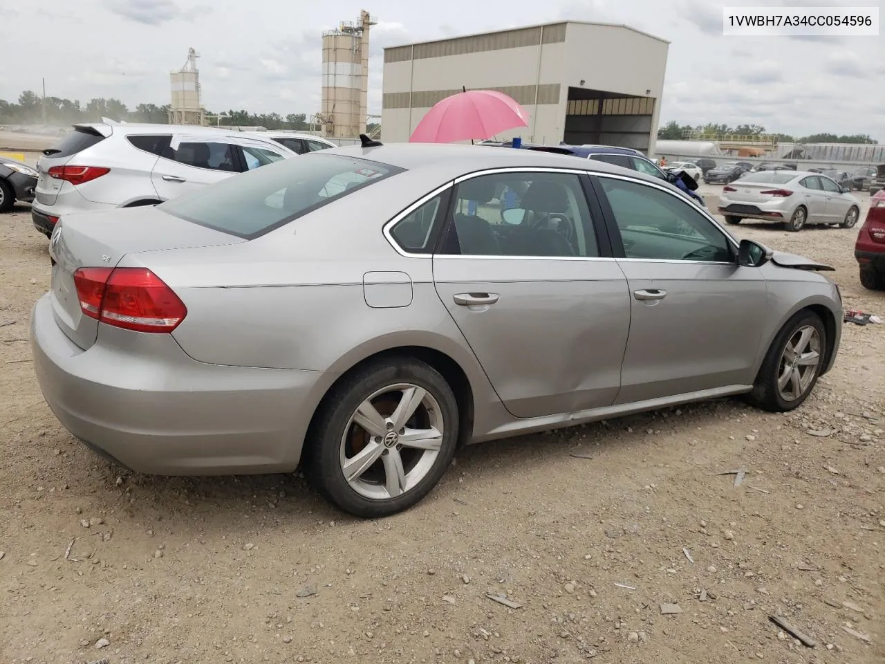 2012 Volkswagen Passat Se VIN: 1VWBH7A34CC054596 Lot: 56868014