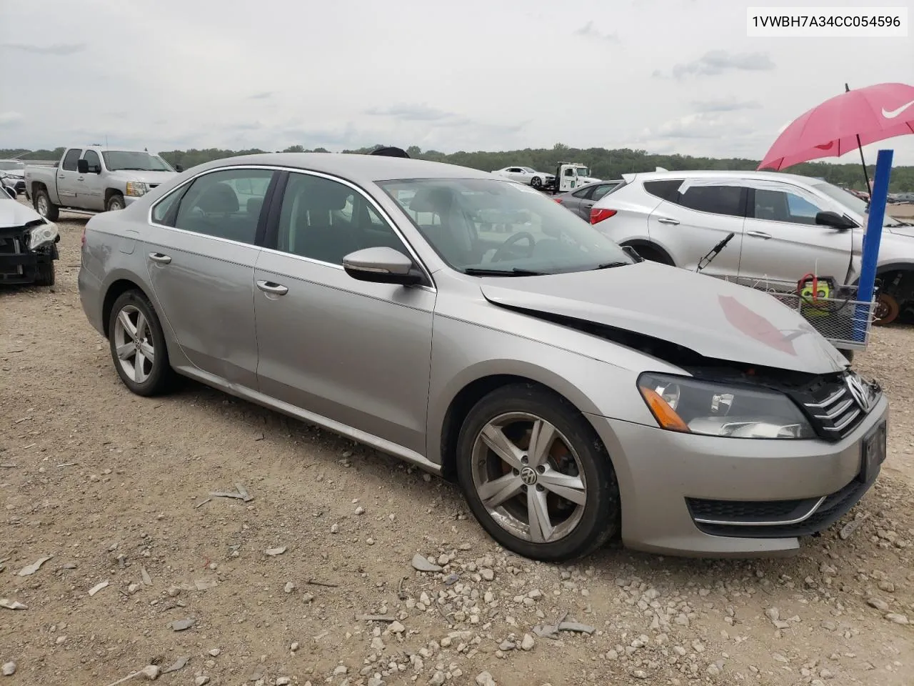 2012 Volkswagen Passat Se VIN: 1VWBH7A34CC054596 Lot: 56868014