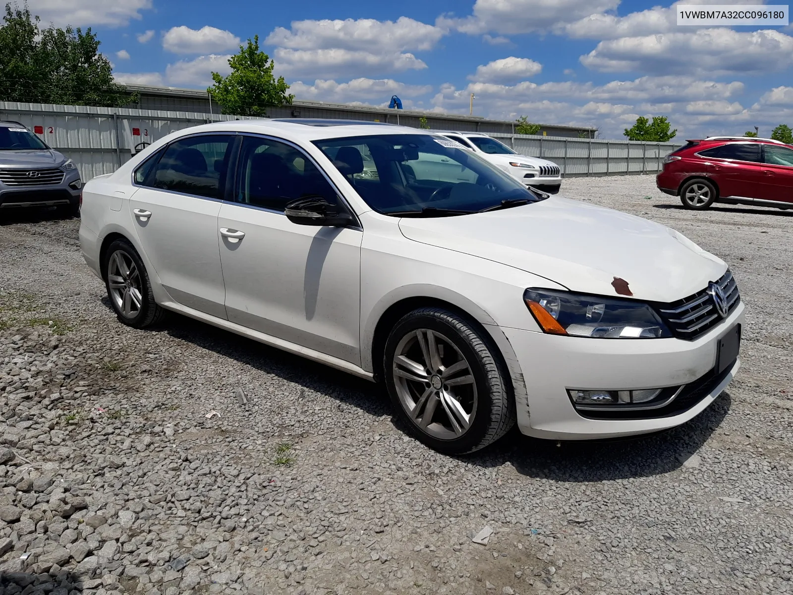 2012 Volkswagen Passat Se VIN: 1VWBM7A32CC096180 Lot: 60653374