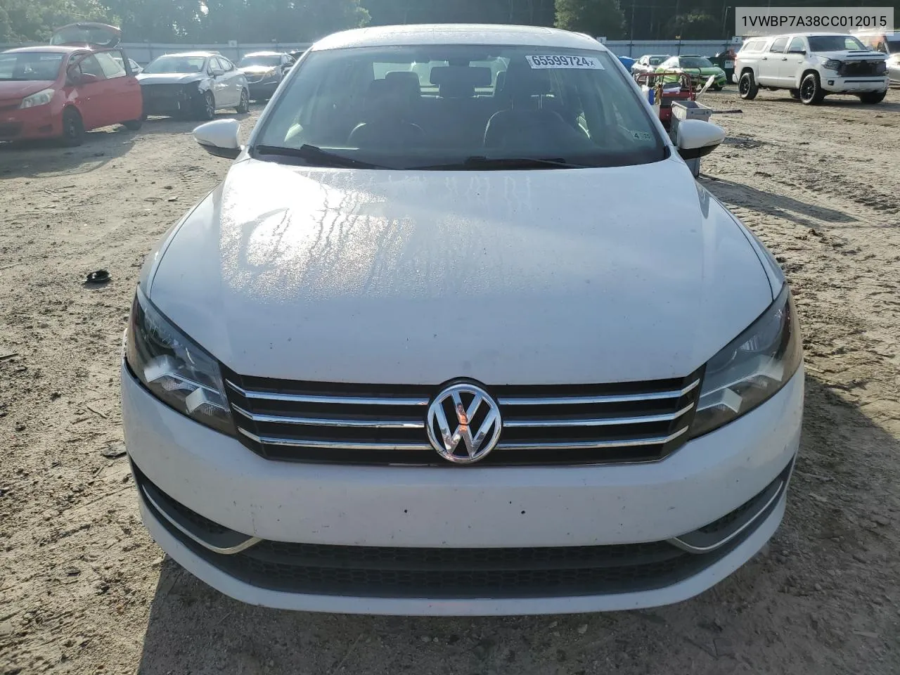 2012 Volkswagen Passat Se VIN: 1VWBP7A38CC012015 Lot: 65599724