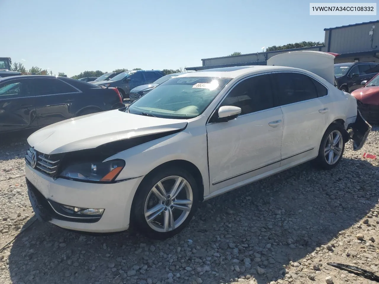 2012 Volkswagen Passat Sel VIN: 1VWCN7A34CC108332 Lot: 66342154