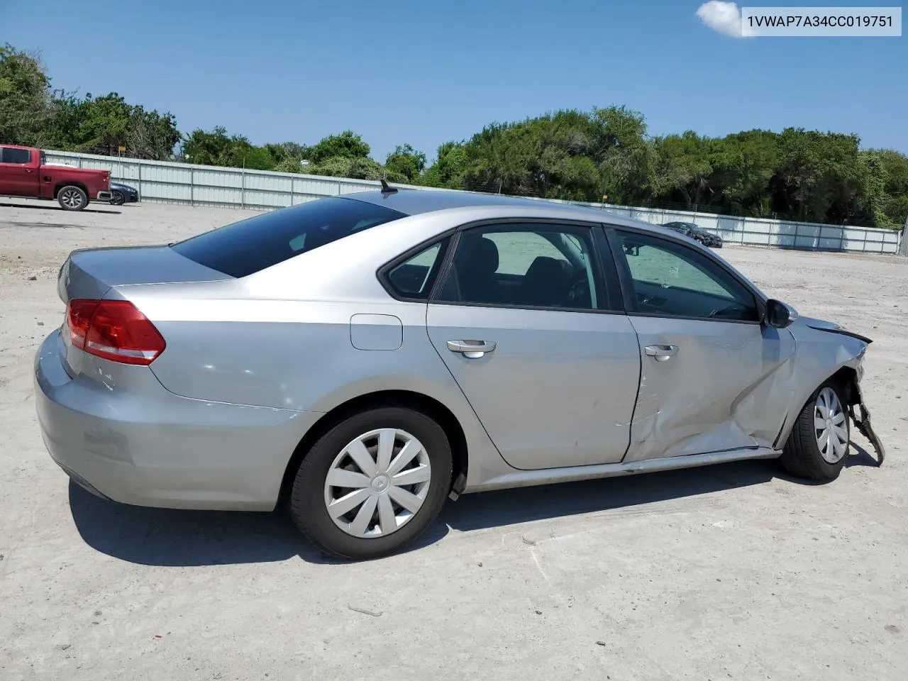 2012 Volkswagen Passat S VIN: 1VWAP7A34CC019751 Lot: 66444014