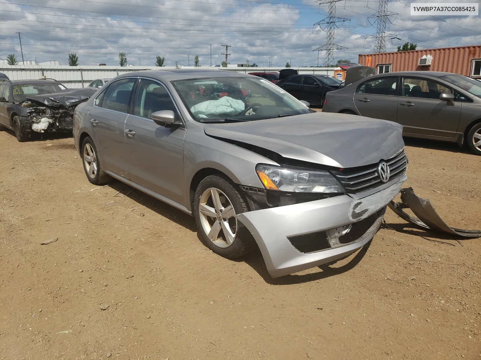 2012 Volkswagen Passat Se VIN: 1VWBP7A37CC085425 Lot: 66605834