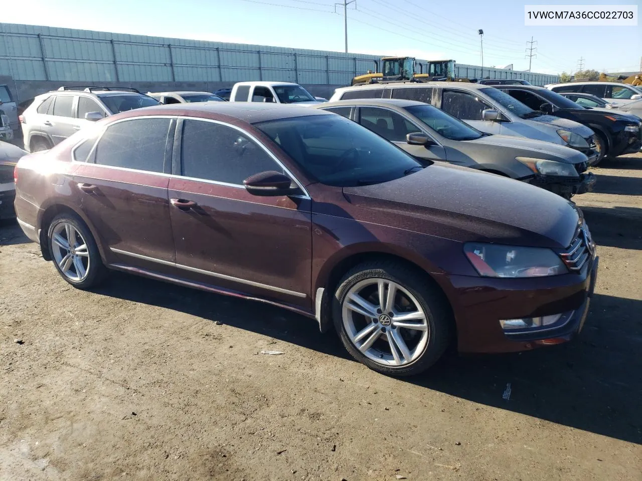 1VWCM7A36CC022703 2012 Volkswagen Passat Sel