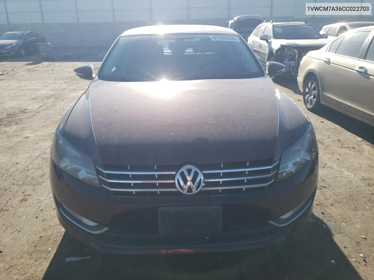 2012 Volkswagen Passat Sel VIN: 1VWCM7A36CC022703 Lot: 67930704