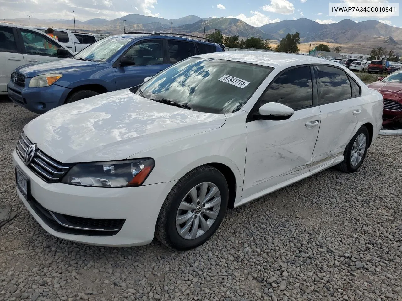 2012 Volkswagen Passat S VIN: 1VWAP7A34CC010841 Lot: 67941114