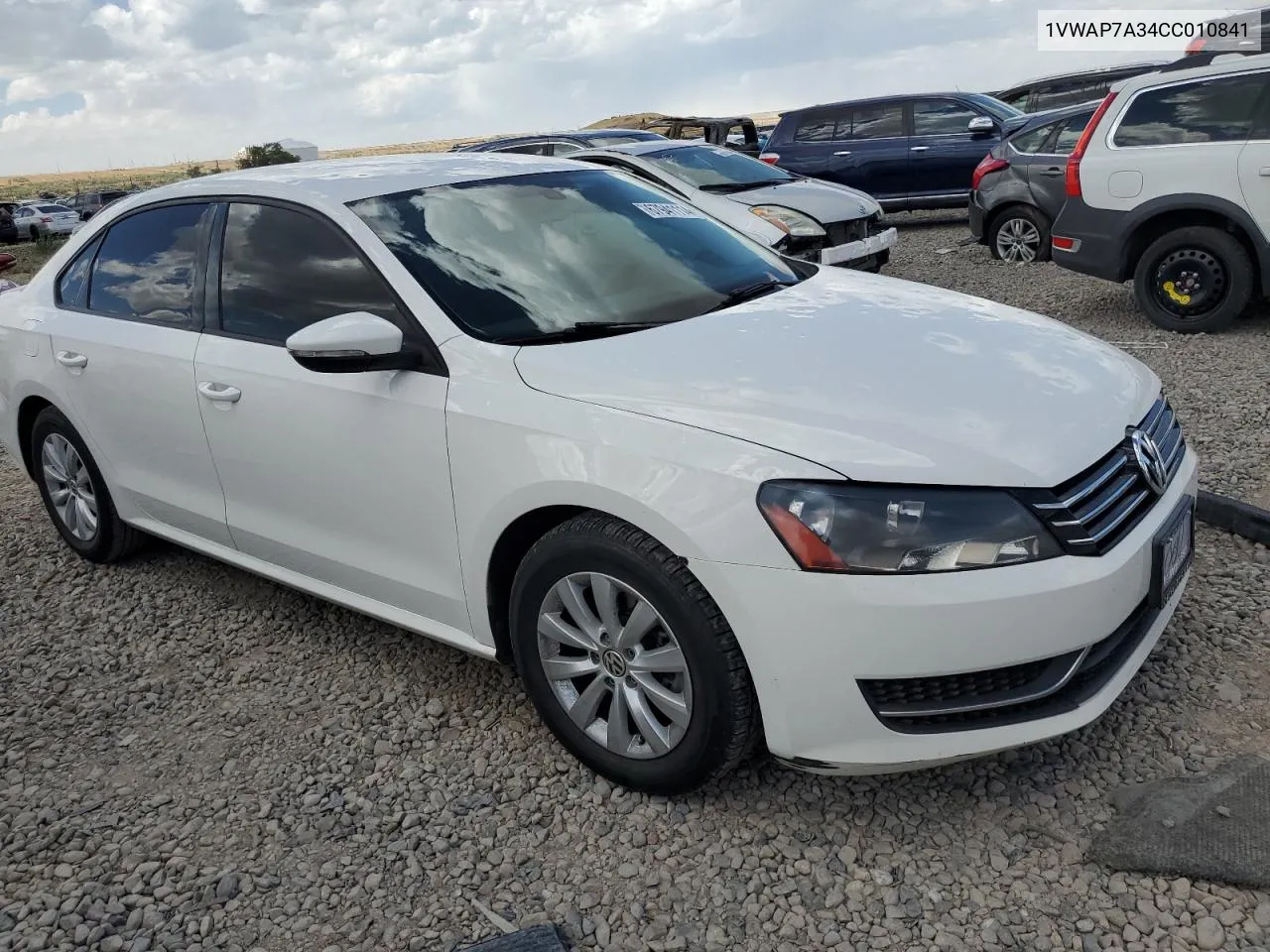 2012 Volkswagen Passat S VIN: 1VWAP7A34CC010841 Lot: 67941114